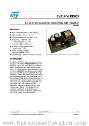 EVALHVLED805 datasheet pdf ST Microelectronics