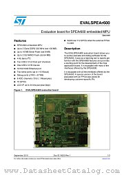 EVALSPEAr600 datasheet pdf ST Microelectronics