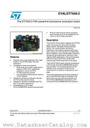 EVALST7540-2 datasheet pdf ST Microelectronics