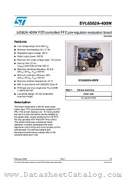 EVL6562A-400W datasheet pdf ST Microelectronics