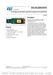 EVALHVLED815W15 datasheet pdf ST Microelectronics