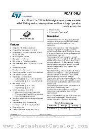 FDA4100LV datasheet pdf ST Microelectronics