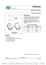 FERD20U60 datasheet pdf ST Microelectronics