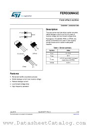 FERD30M45CR datasheet pdf ST Microelectronics