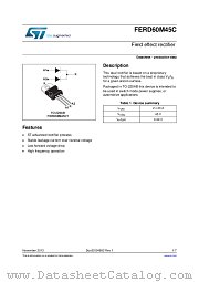 FERD60M45C datasheet pdf ST Microelectronics