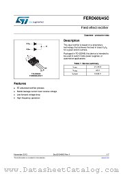 FERD60U45CT datasheet pdf ST Microelectronics