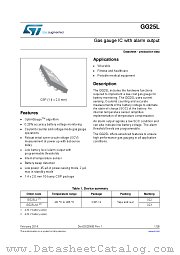 GG25L datasheet pdf ST Microelectronics