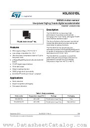 H3LIS331DL datasheet pdf ST Microelectronics