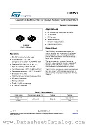 HTS221 datasheet pdf ST Microelectronics