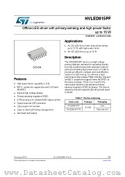 HVLED815PFTR datasheet pdf ST Microelectronics