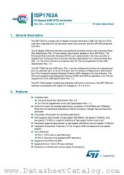 ISP1763A datasheet pdf ST Microelectronics