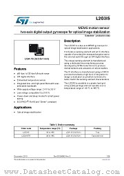 L2G3ISTR datasheet pdf ST Microelectronics
