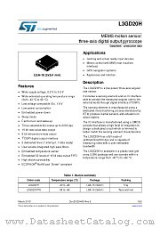 L3GD20H datasheet pdf ST Microelectronics