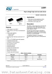 L6391 datasheet pdf ST Microelectronics
