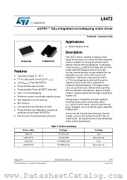 L6472 datasheet pdf ST Microelectronics