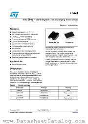 L6474 datasheet pdf ST Microelectronics