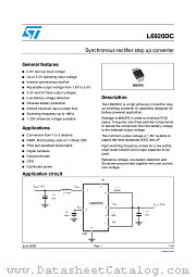 L6920DCTR datasheet pdf ST Microelectronics