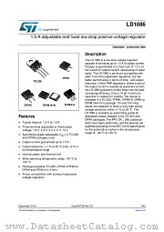 LD1086DTTRY datasheet pdf ST Microelectronics