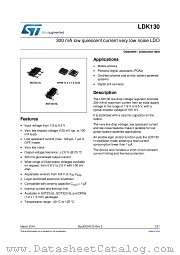 LDK130PU29R datasheet pdf ST Microelectronics