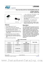 LDS3985PU15R datasheet pdf ST Microelectronics