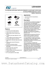 LED1642GWQTR datasheet pdf ST Microelectronics