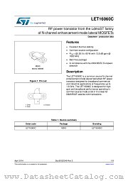 LET16060C datasheet pdf ST Microelectronics