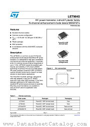 LET9045TR datasheet pdf ST Microelectronics