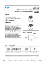 LET9060STR datasheet pdf ST Microelectronics