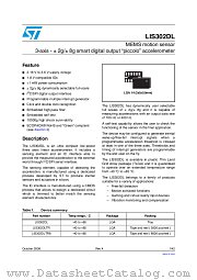 LIS302DL datasheet pdf ST Microelectronics