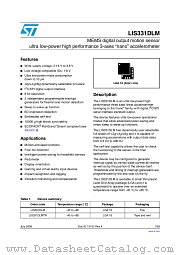 LIS331DLM datasheet pdf ST Microelectronics