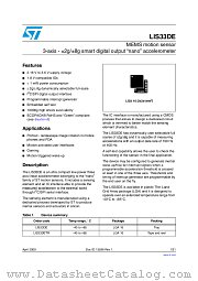 LIS33DE datasheet pdf ST Microelectronics