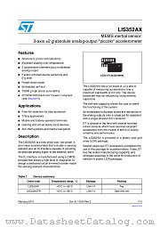 LIS352AX datasheet pdf ST Microelectronics