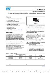 LIS3LV02DL datasheet pdf ST Microelectronics