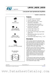 LM258YDT datasheet pdf ST Microelectronics