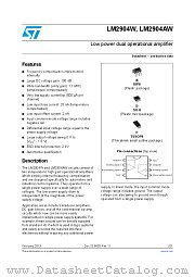 LM2904WYPT datasheet pdf ST Microelectronics