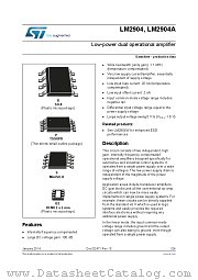 LM2904YPT datasheet pdf ST Microelectronics