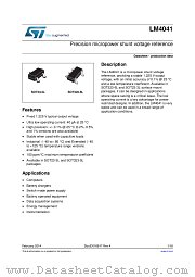LM4041BELT-1.2 datasheet pdf ST Microelectronics
