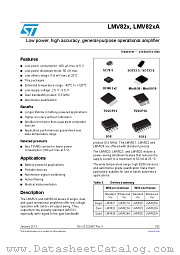 LMV822AIYST datasheet pdf ST Microelectronics