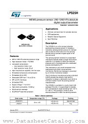LPS25HTR datasheet pdf ST Microelectronics