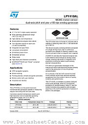 LPY410ALTR datasheet pdf ST Microelectronics