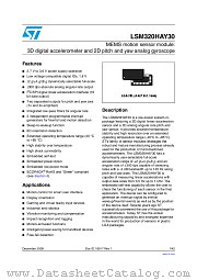 LSM320HAY30 datasheet pdf ST Microelectronics