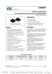 LSM9DS1 datasheet pdf ST Microelectronics