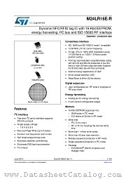 M24LR16E-RDW6T/2 datasheet pdf ST Microelectronics