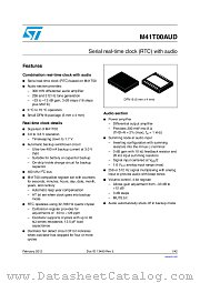 M41T00AUD datasheet pdf ST Microelectronics