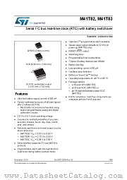 M41T83ZMY6F datasheet pdf ST Microelectronics