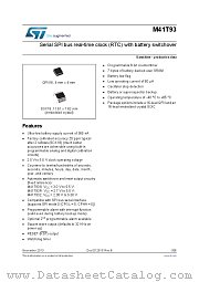 M41T93 datasheet pdf ST Microelectronics
