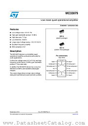 MC33079YDT datasheet pdf ST Microelectronics