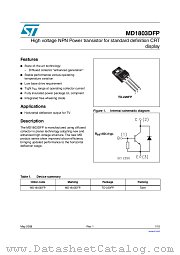 MD1803DFP datasheet pdf ST Microelectronics