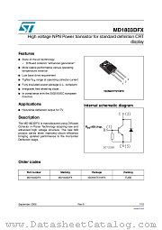 MD1803DFX datasheet pdf ST Microelectronics