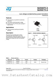 MJD361T4-A datasheet pdf ST Microelectronics